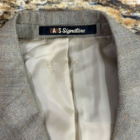 Daks Signature Wool Silk Blend Three Button Closure Blazer Size L - Picture 7 of 14